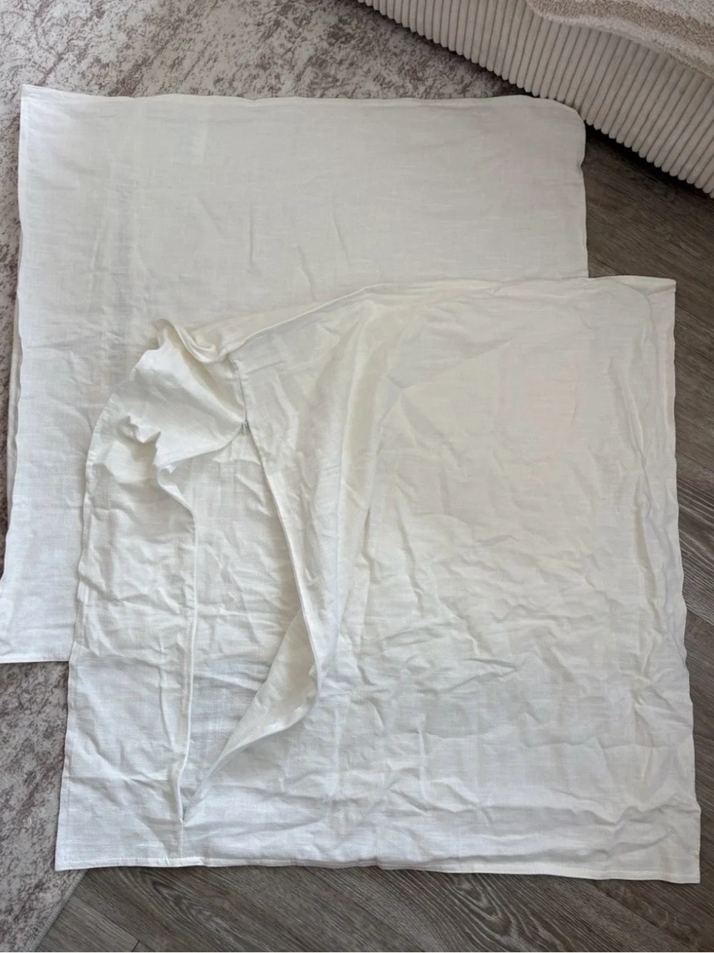 MIULEE Neutral Linen-Look Pillow Sham - Cream (set of 6)